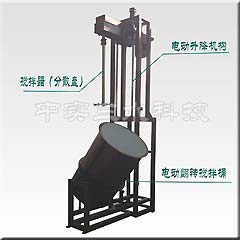 电动翻转卸料升降式分散机结构图